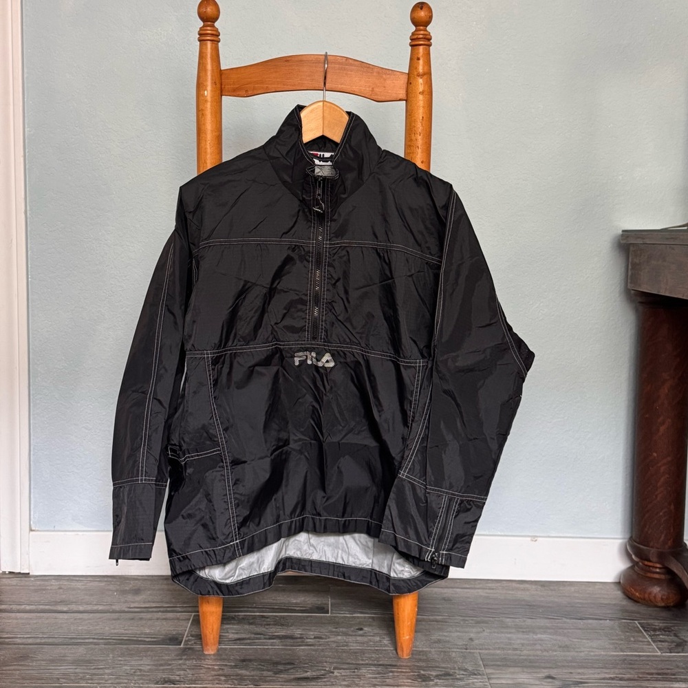 vintage fila half zip windbreaker